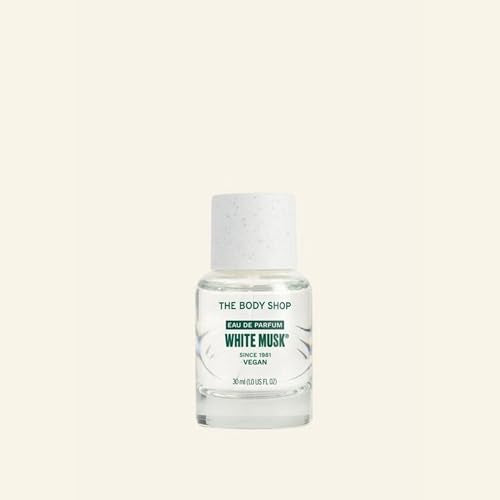 Closeup of The Body Shop White Musk EDT cap reveals subtle musk-infused elegance.