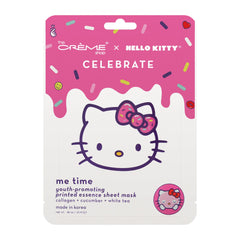 The Crème Shop Hello Kitty Celebrate Me Time mascarilla, empaque atractivo para regalo y autocuidado.