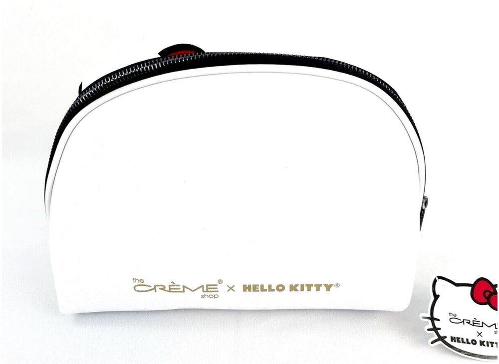 The Crème Shop Hello Kitty dome pouch with zipper, easy access during travel.