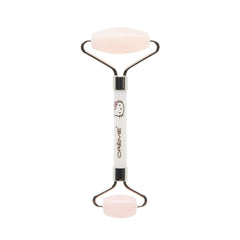 The Crème Shop Hello Kitty Love Quartz Roller — large end for body and face, promotes relaxation.