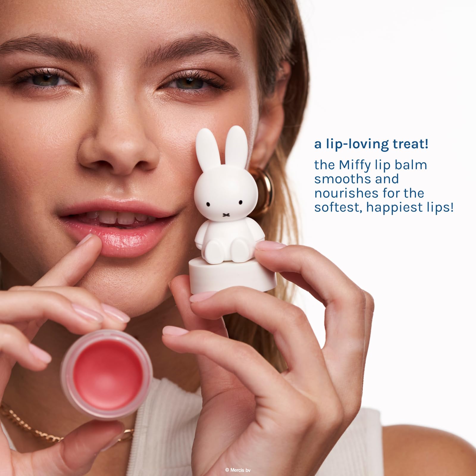 The Crème Shop Miffy tinted lip balm ingredient panel highlighting murumuru butter