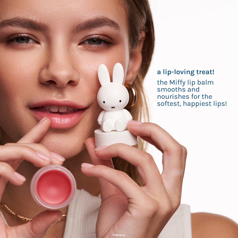 The Crème Shop Miffy tinted lip balm ingredient panel highlighting murumuru butter