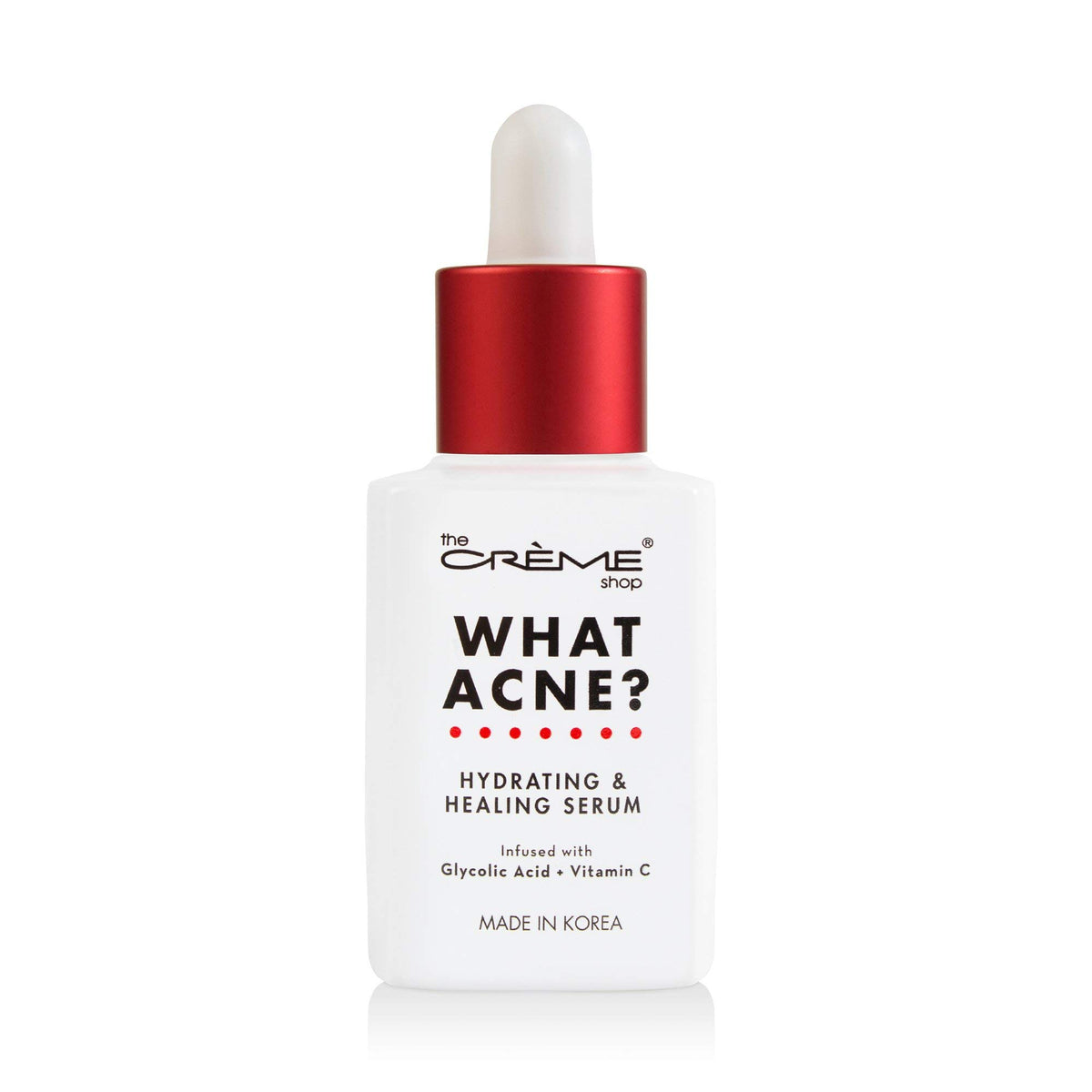 The Crème Shop Vitamin C Serum bottle glowing with hydrating shine.