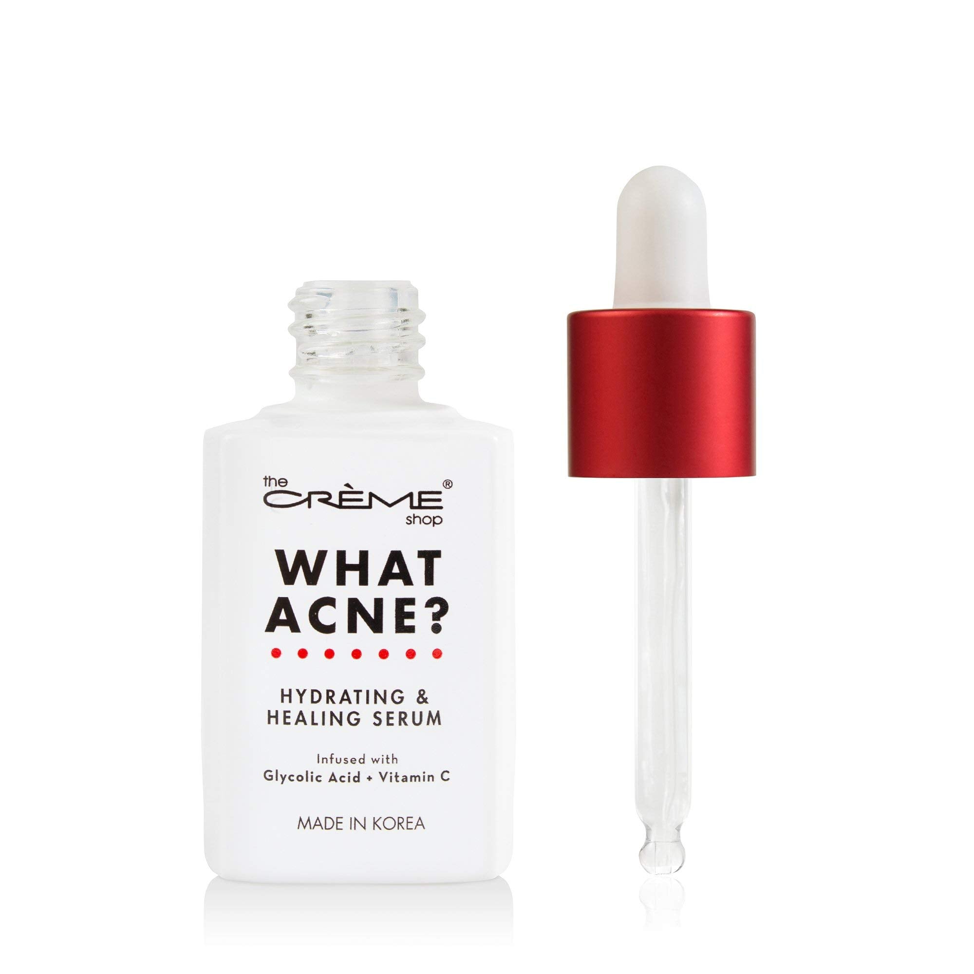 The Crème Shop Vitamin C Serum being massaged for even tone.