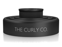 The Curly Co collapsible hair diffuser in diffusing action provides gentle airflow for defined texture.