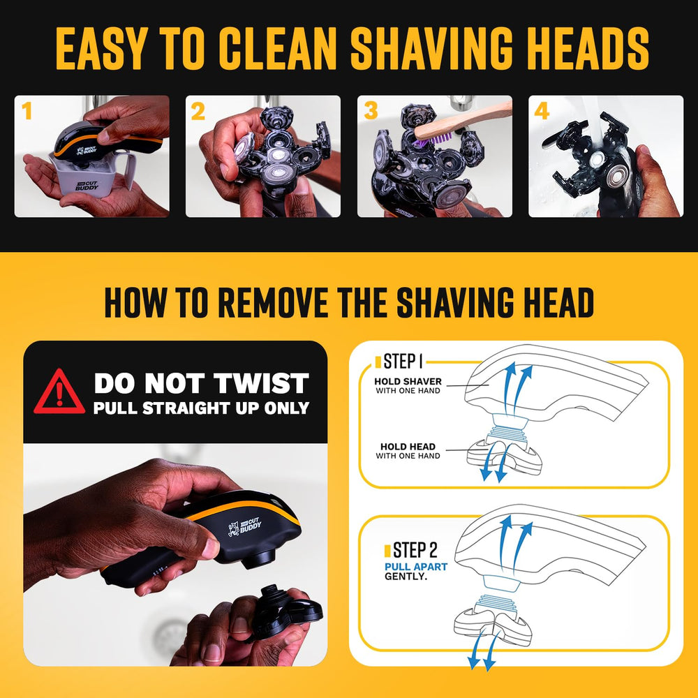 The Cut Buddy shaver compact design travels easily for portability.