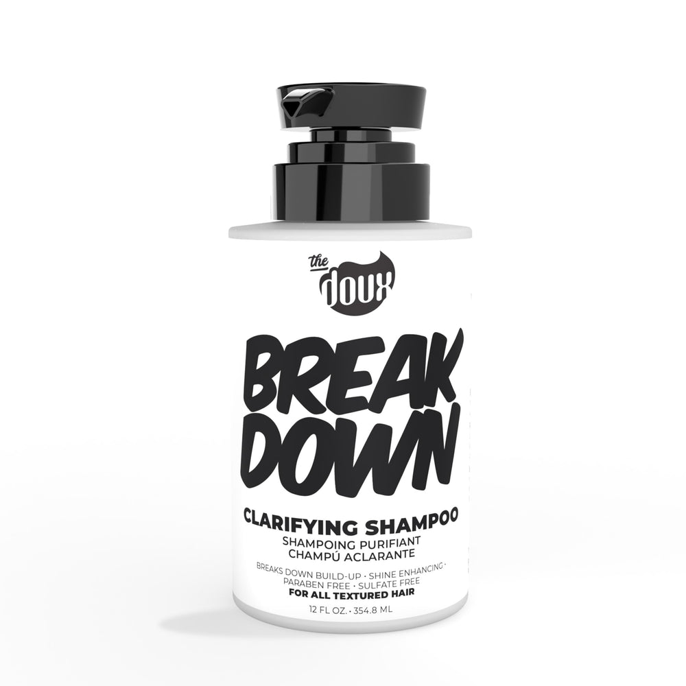 The Doux Breakdown bottle-pour demonstrates controlled dispensing for a detox cleanse.