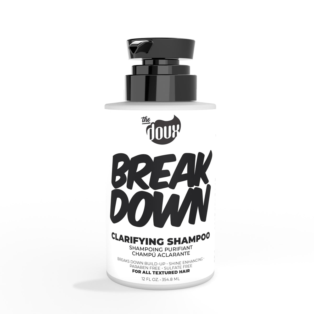 The Doux Breakdown bottle-pour demonstrates controlled dispensing for a detox cleanse.