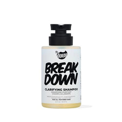 The Doux Breakdown dispensed shampoo ready for quick, sulfate-free cleansing of textured hair.