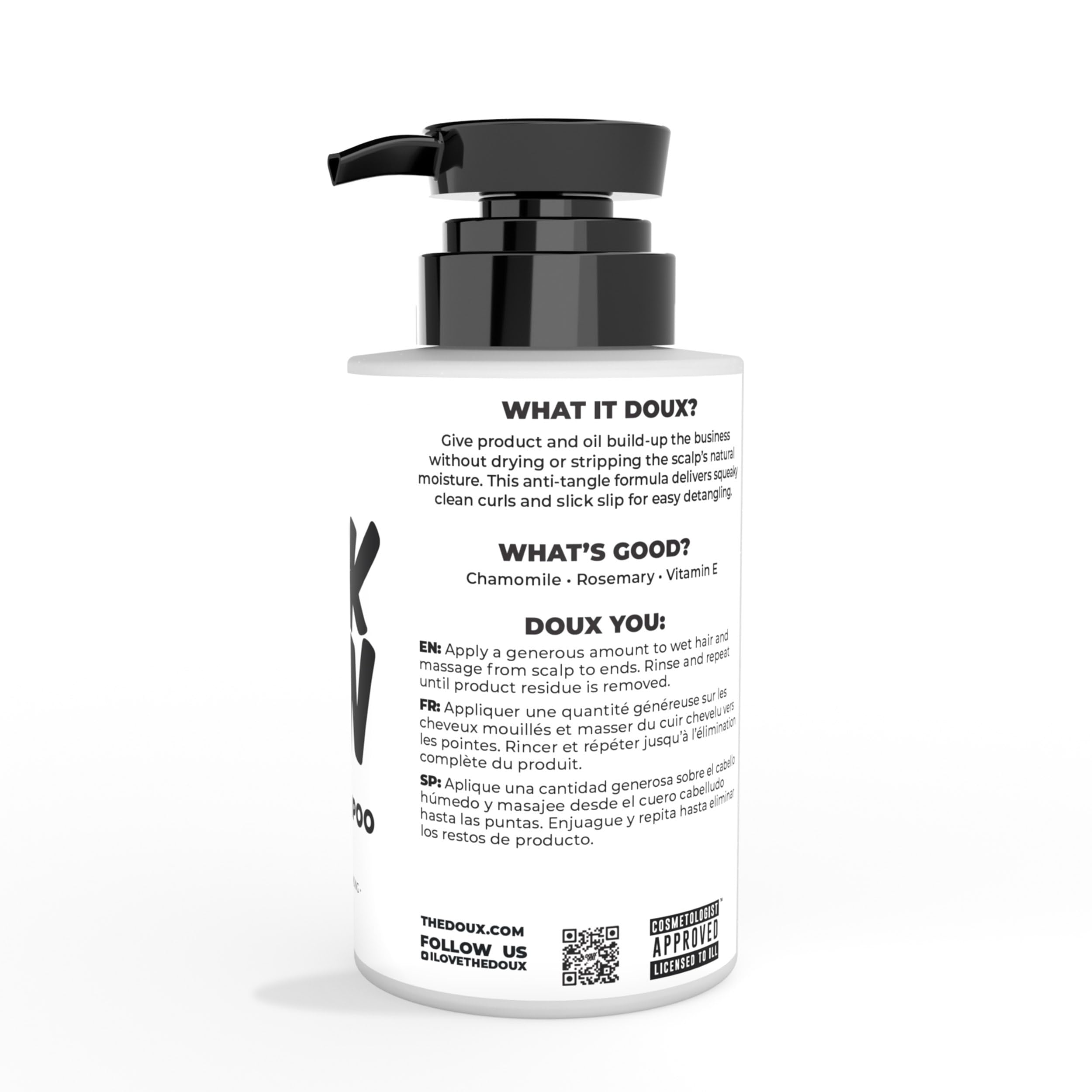 The Doux Breakdown on textured hair coils delivers slip for detangling without breakage.