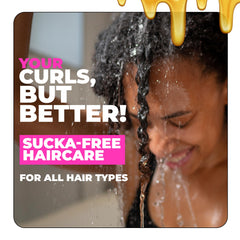 The Doux curl cream with honey aloe keratin ingredients highlights nourishing care for all curl types