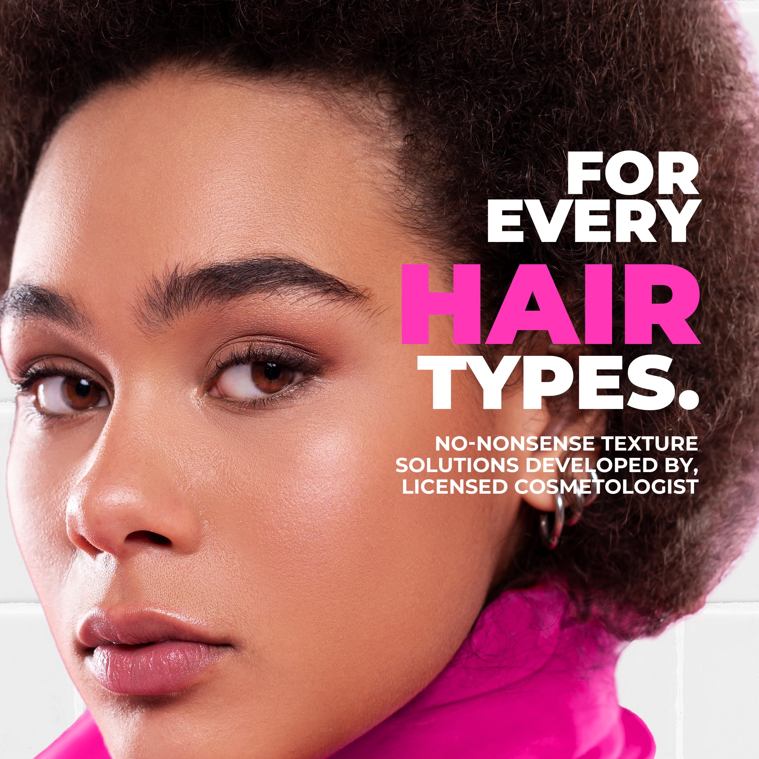 The Doux ONE LOVE leave-in spray visuals suggest easy, lightweight conditioning for daily use