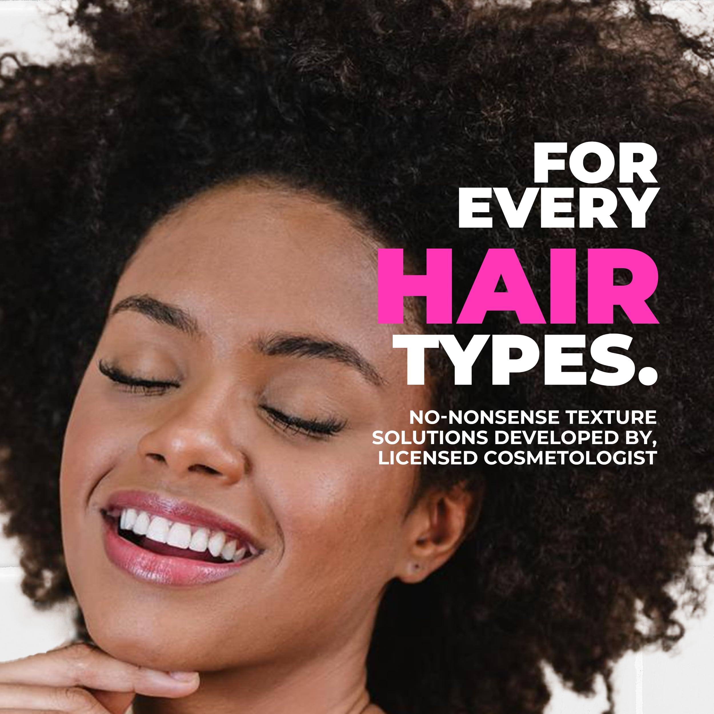 The Doux WE WANT EASY definition and glow on damp curls after application.