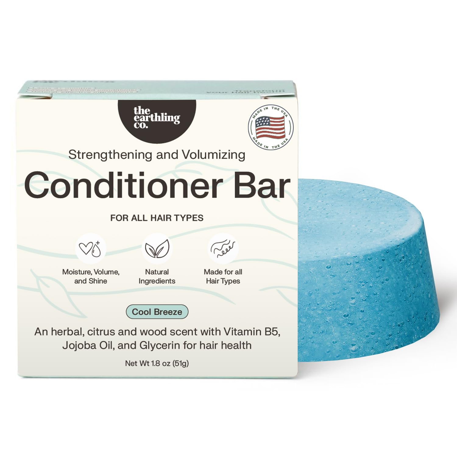 The Earthling Co. Conditioner Bar lathering-action demonstrates rapid detangling and conditioning.