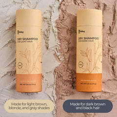 The Earthling Co. dry shampoo rosemary biotin ingredients close-up illustrates nourishing botanicals.