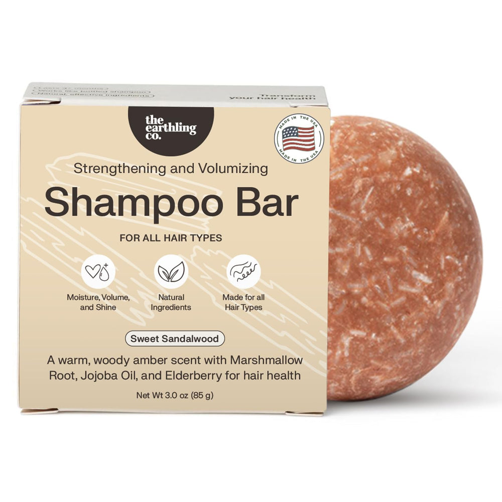 The Earthling Co. shampoo bar lather demonstrates luxurious cleansing for all hair types.
