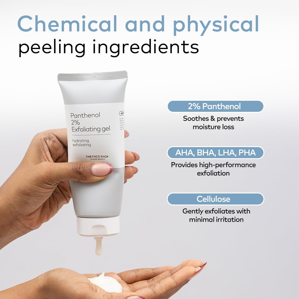The Face Shop Alltimate ingredients list image shows multi-acid formulation for exfoliation.