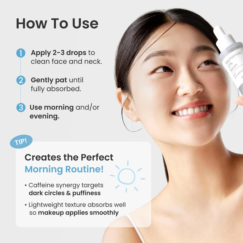 The Face Shop Alltimate Niacinamide serum pump dispense enables precise application.