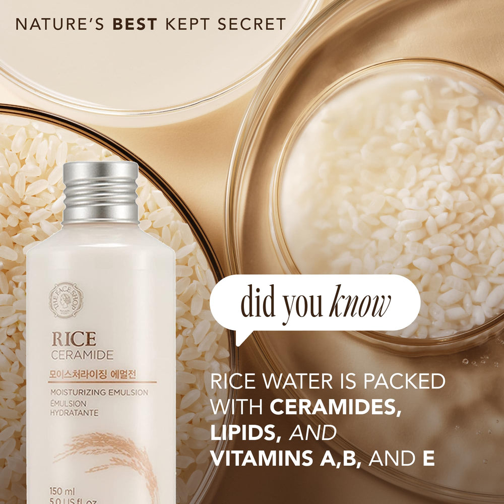 The Face Shop ingredient focus on rice bran oil and extracts