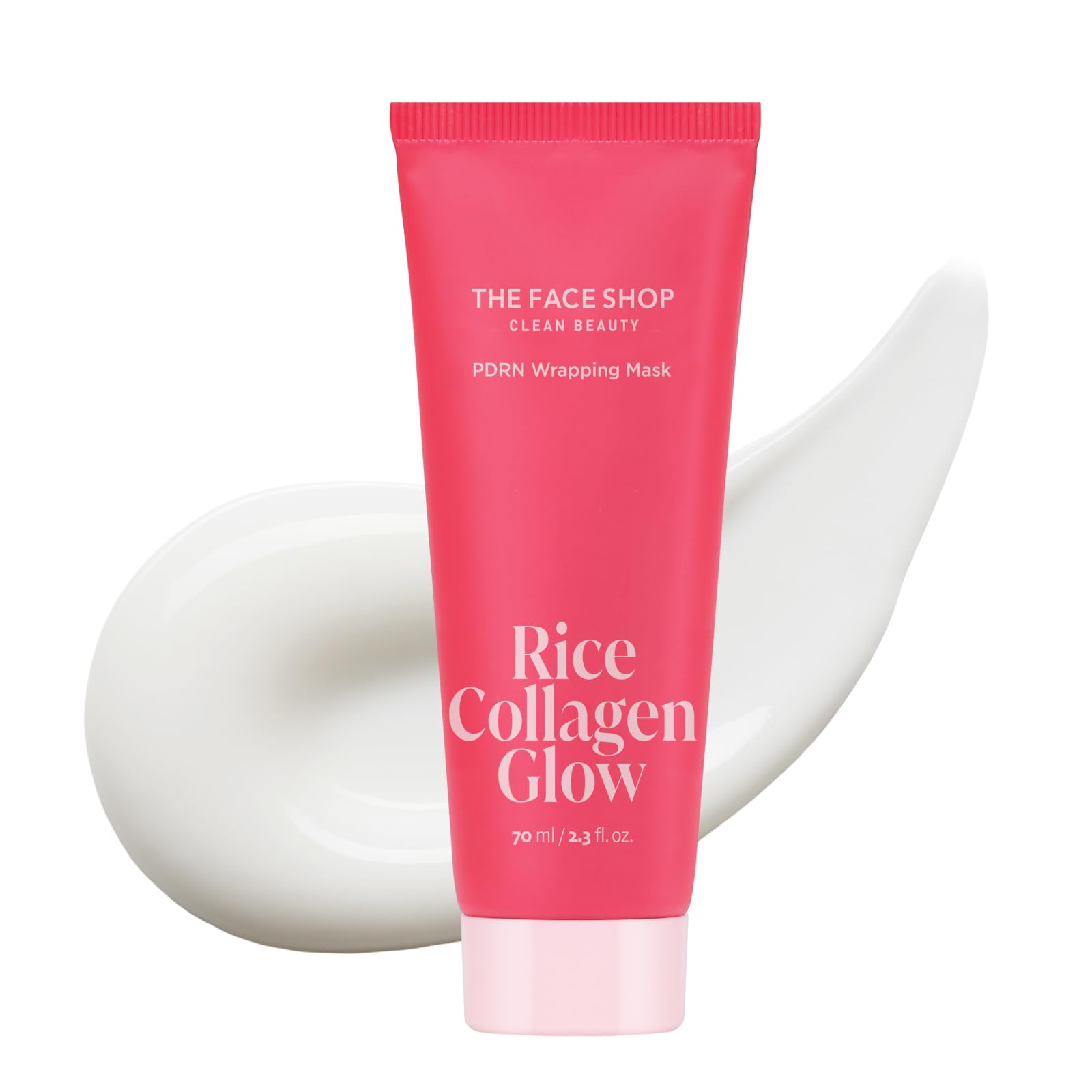 The Face Shop Pink Collagen Wrapping Mask jar shows a rich cream for hydration and glow