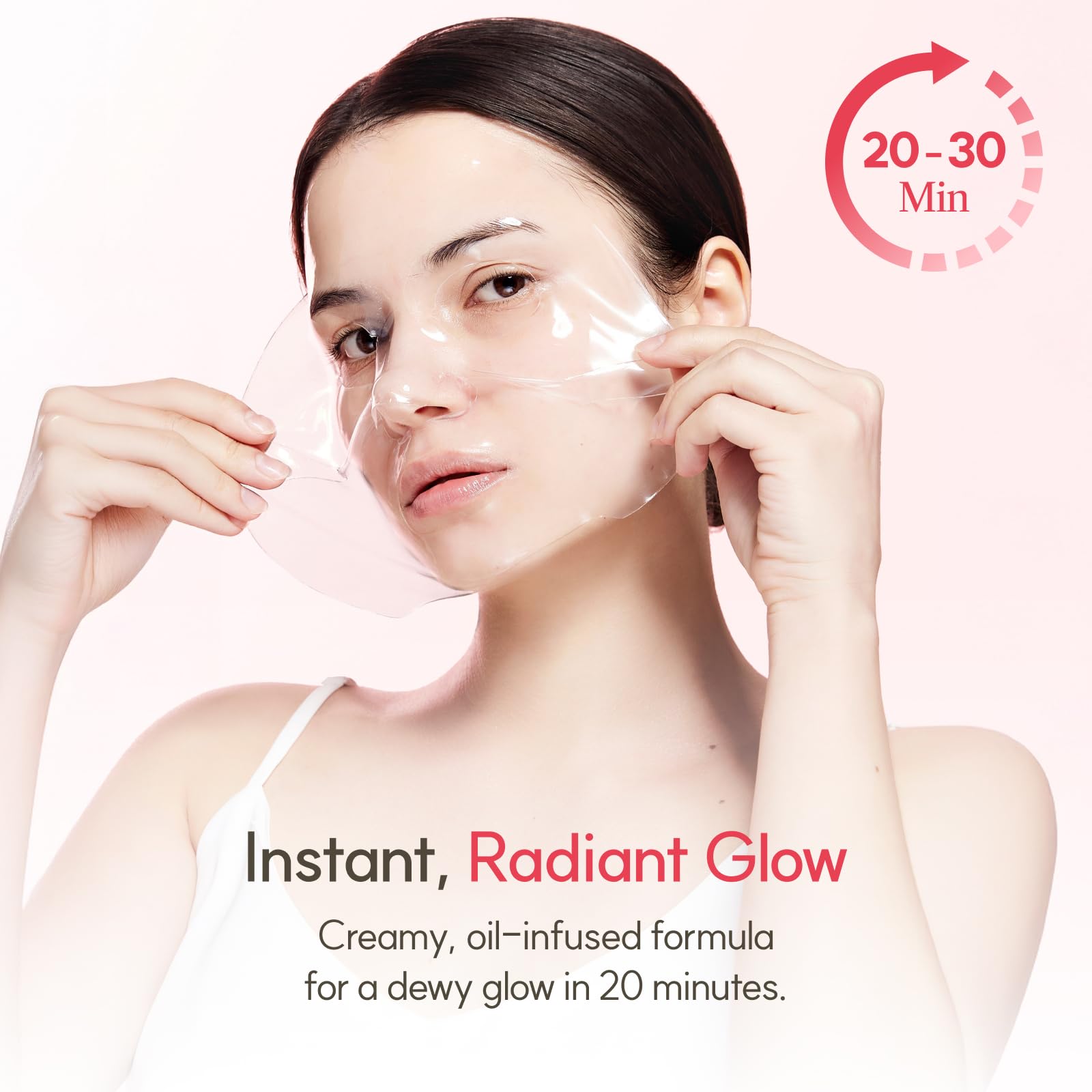The Face Shop Pink Collagen Wrapping Mask vegan PDRN from aloe supports hydration and elasticity