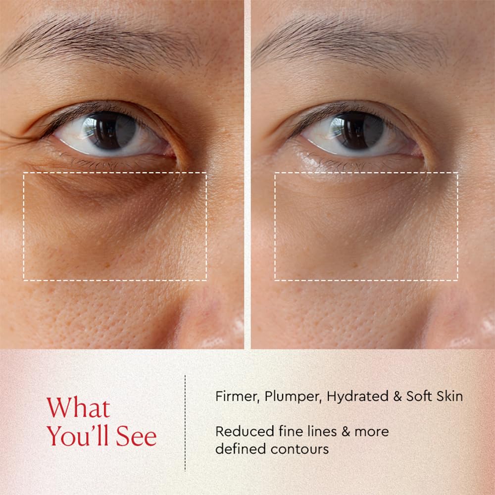 The Face Shop collagen ingredient focus suggests enhanced density and firmness around the eye.