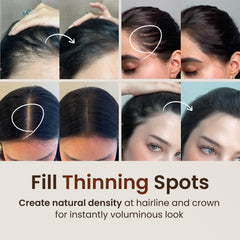 The Face Shop Quick Hair Puff applied to thinning hairline for natural coverage.