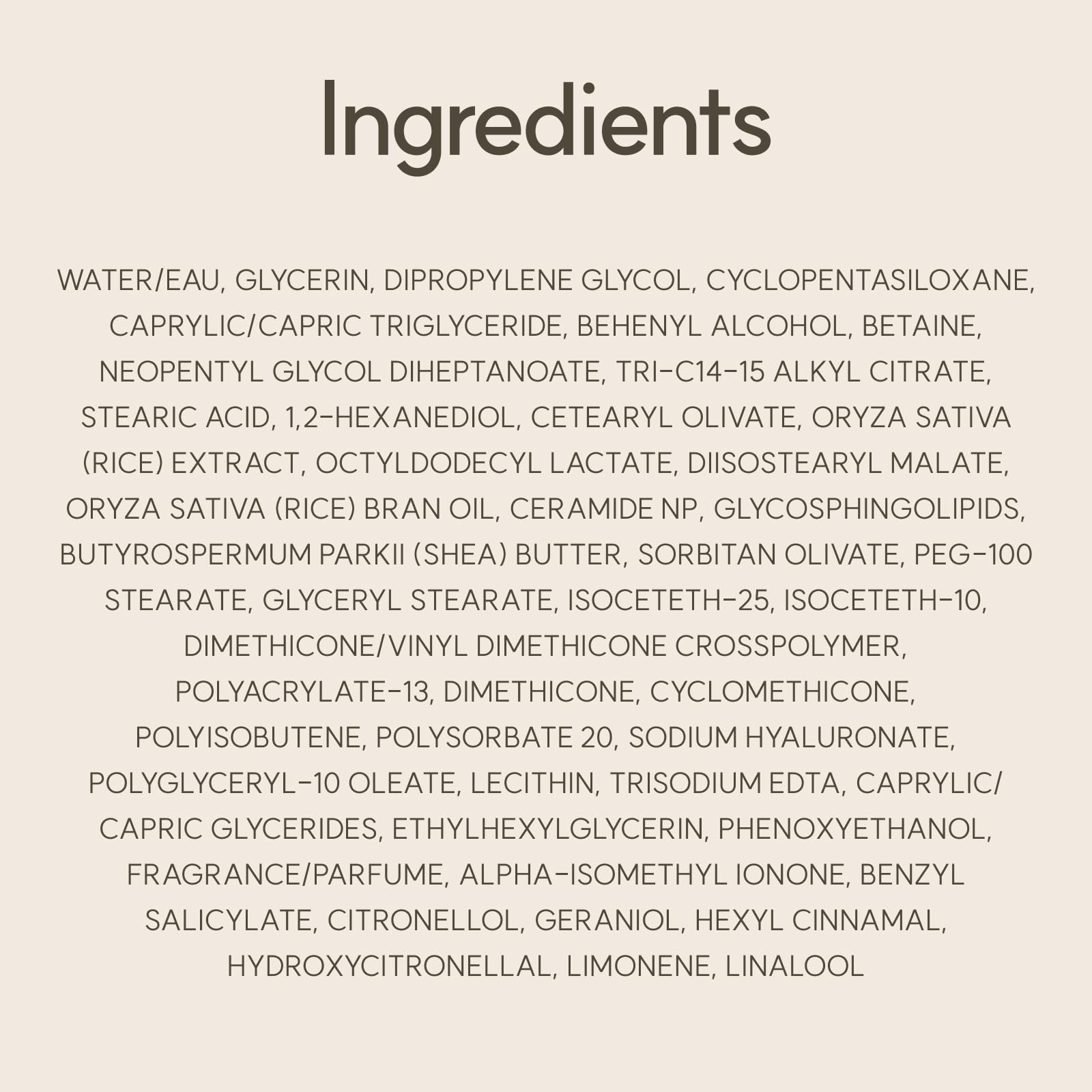 The Face Shop Rice Ceramide Cream ceramide NP closeup highlights plant-based ceramide delivery.