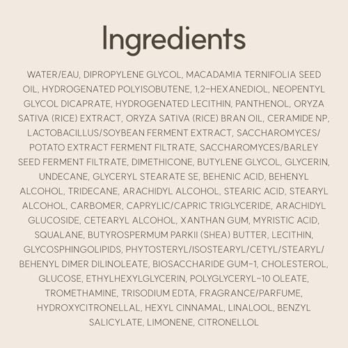 The Face Shop Rice Ceramide Emulsion ingredients highlight rice extract and plant ceramides for barrier support