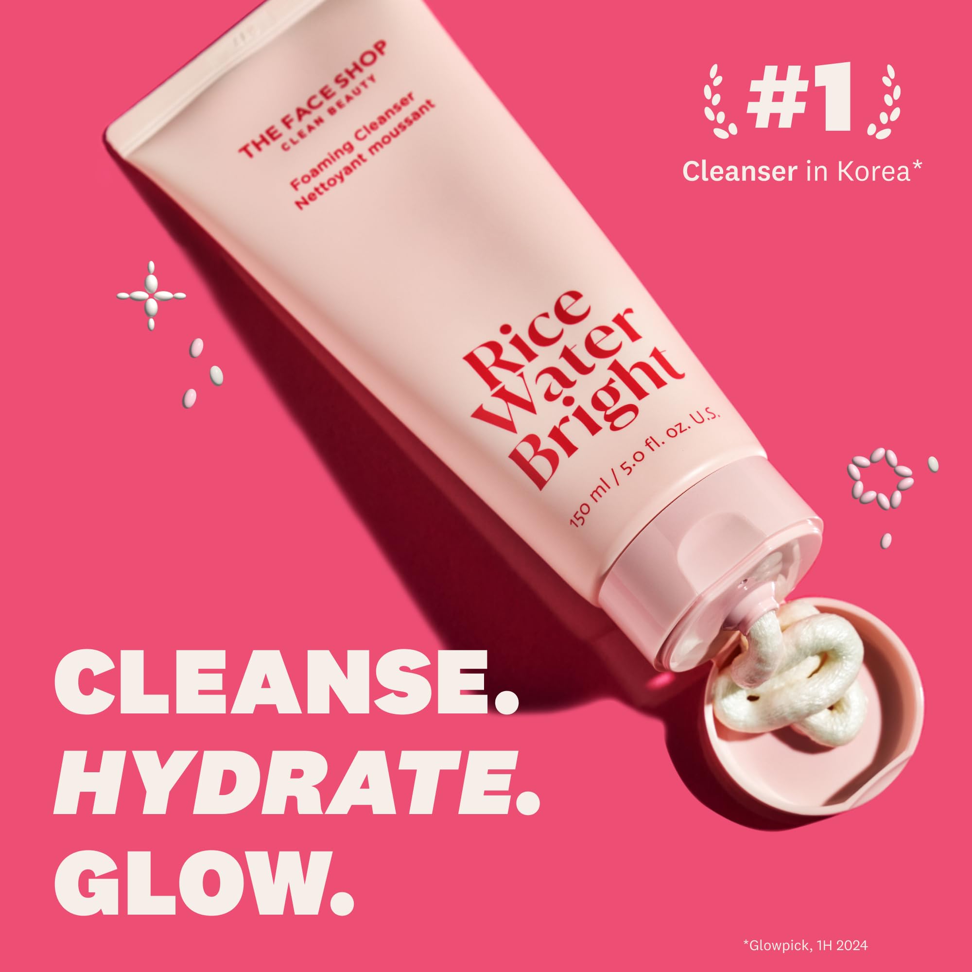The Face Shop Rice Water Bright cleansing oil bottle ready for makeup removal.