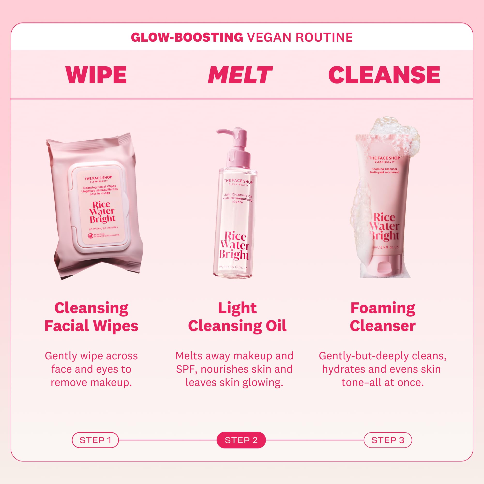 After-use glow on skin demonstrating potential radiance from Rice Water Bright