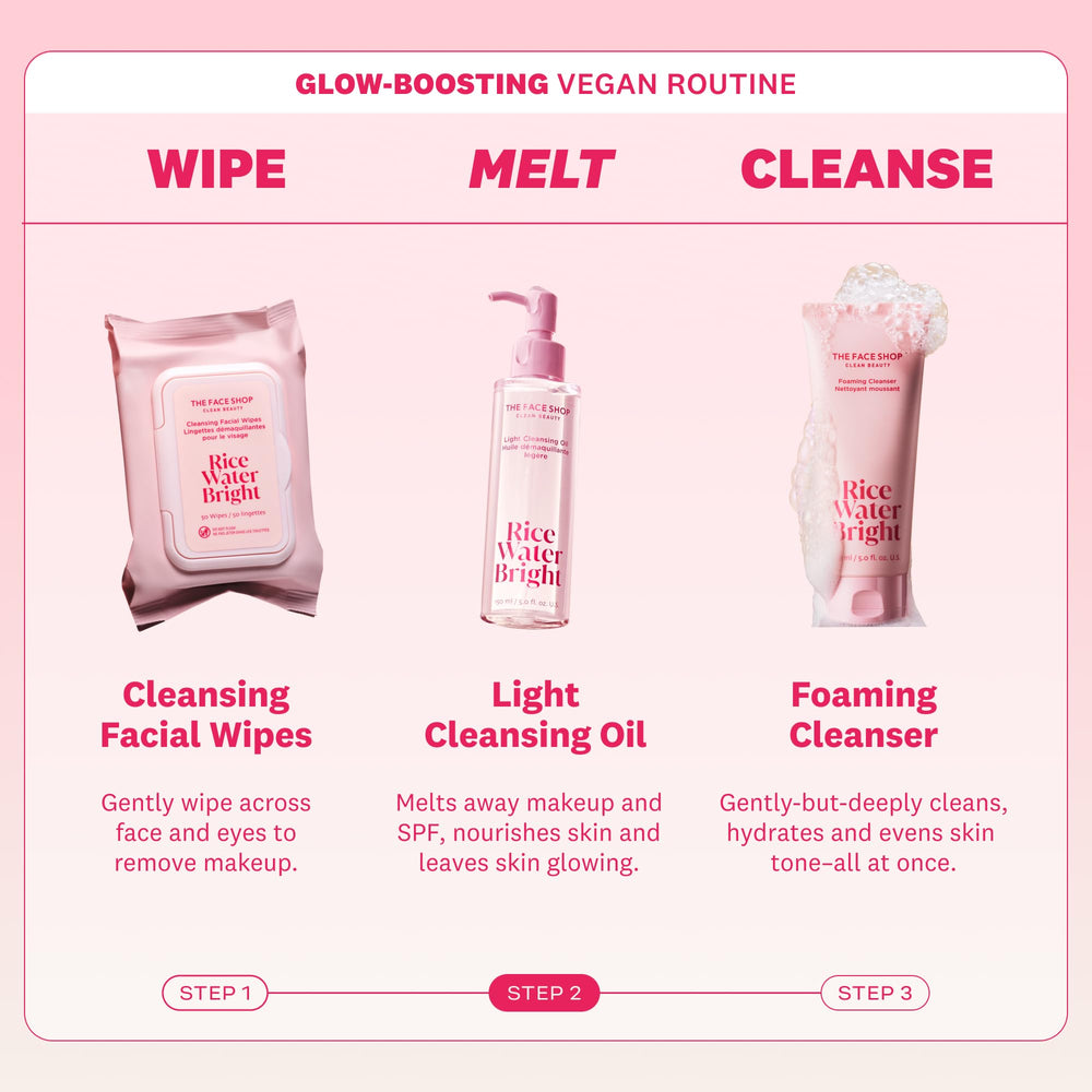 After-use glow on skin demonstrating potential radiance from Rice Water Bright