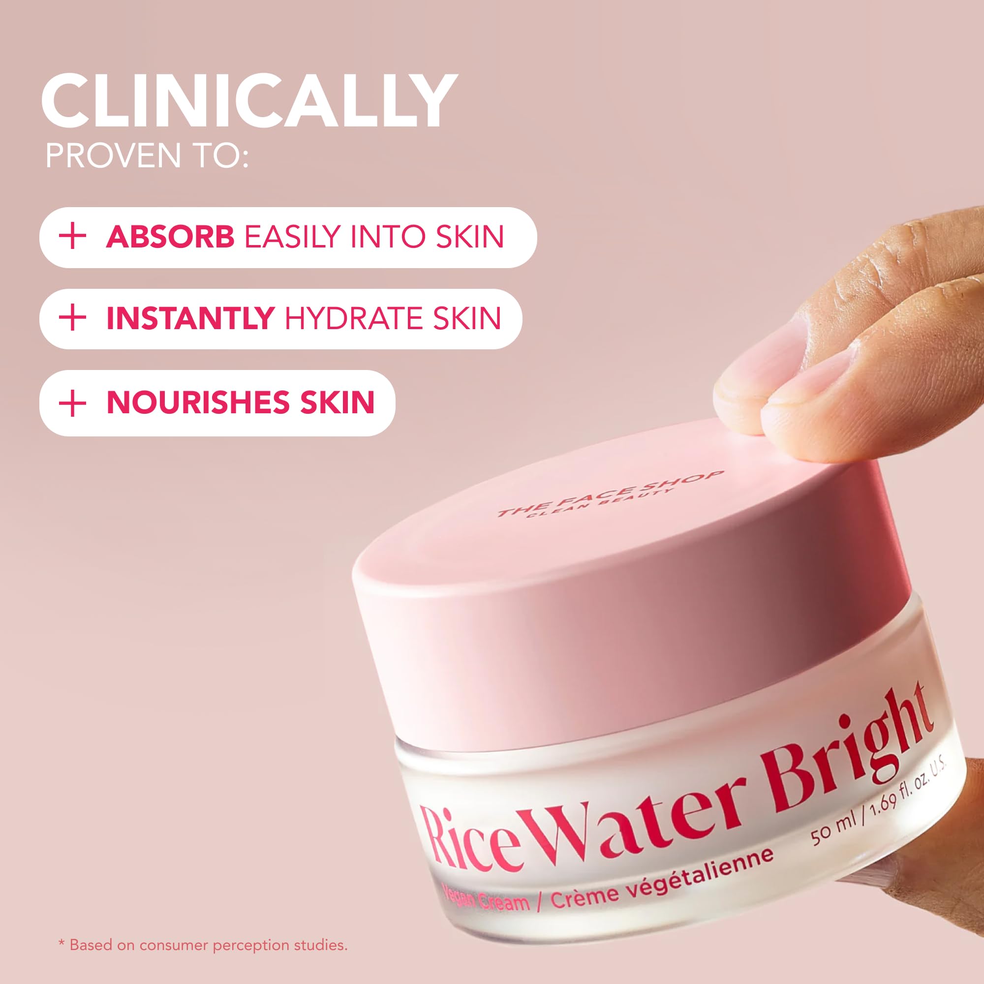 The Face Shop Rice Water Bright set packaging closeup showing clean routine.