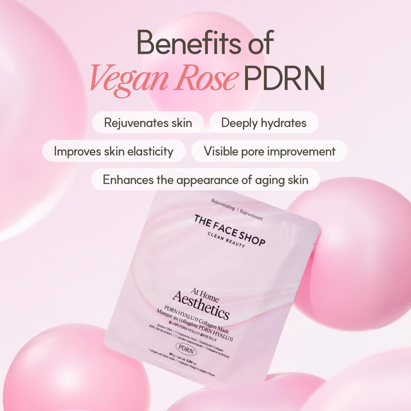 The Face Shop Rose PDRN damask rose component signals nourishment.