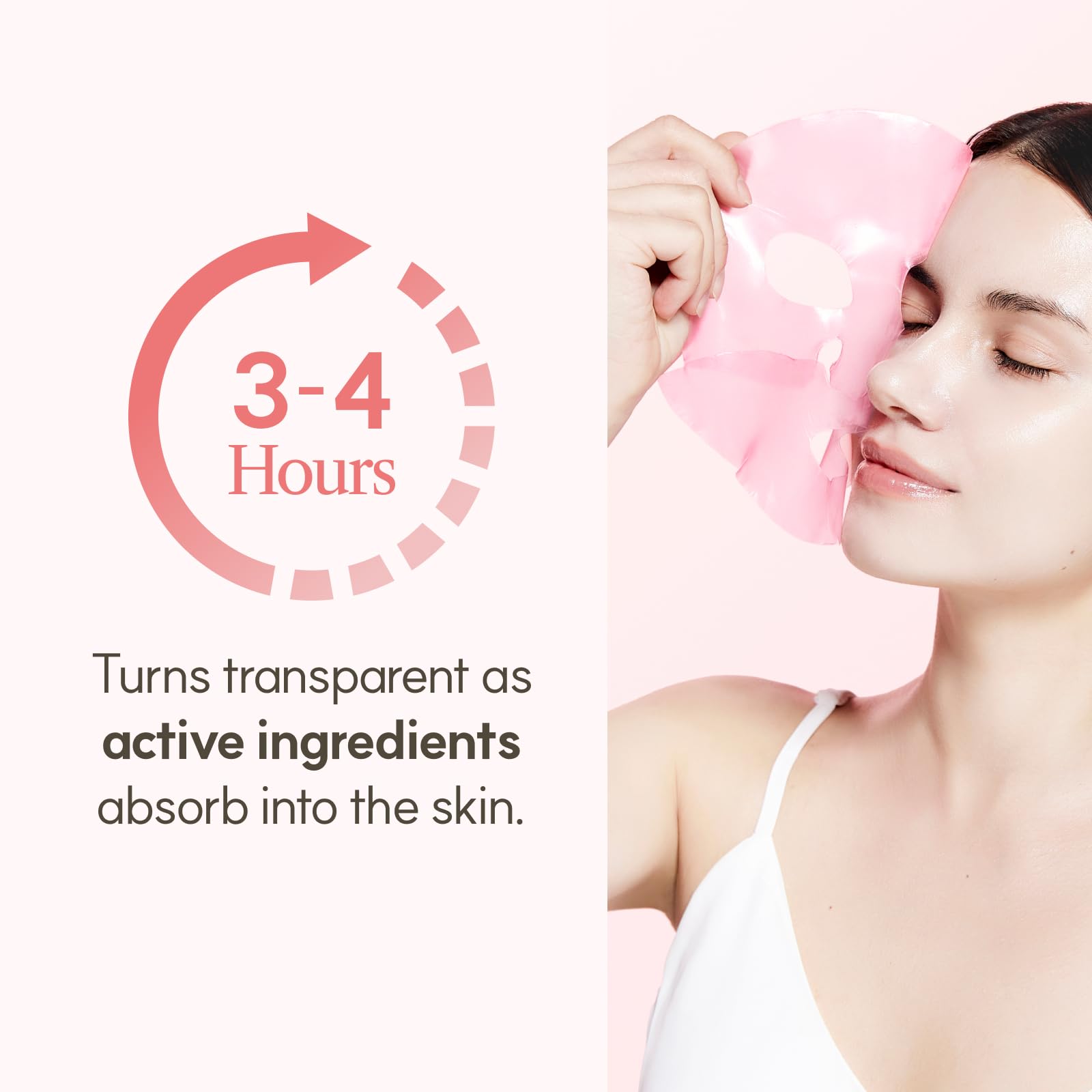 The Face Shop Rose PDRN mask on the face demonstrates at-home spa use.