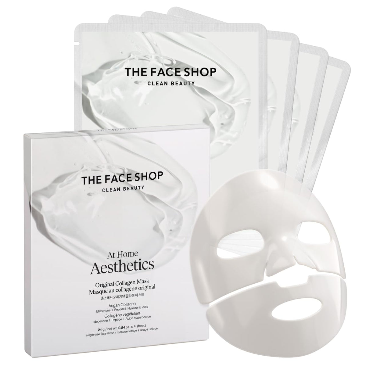 The Face Shop Original Vegan Collagen Mask packaging for at-home spa routine