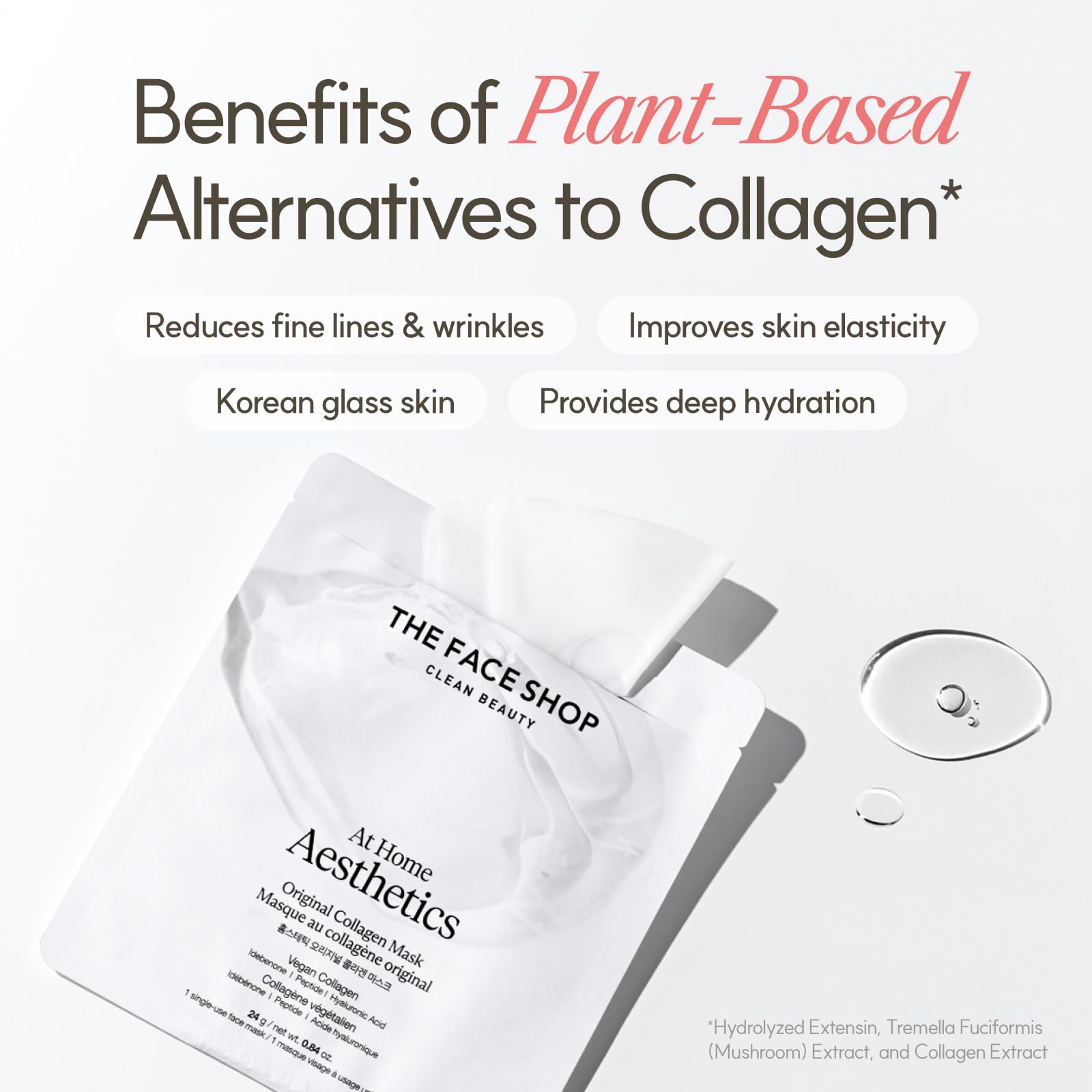 The Face Shop vegan collagen mask peptides aiding firming appearance