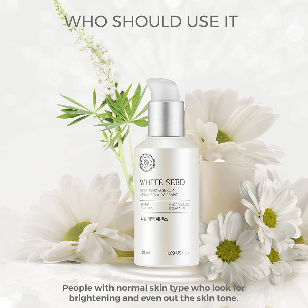 The Face Shop Whiteseed Serum before-after radiant look