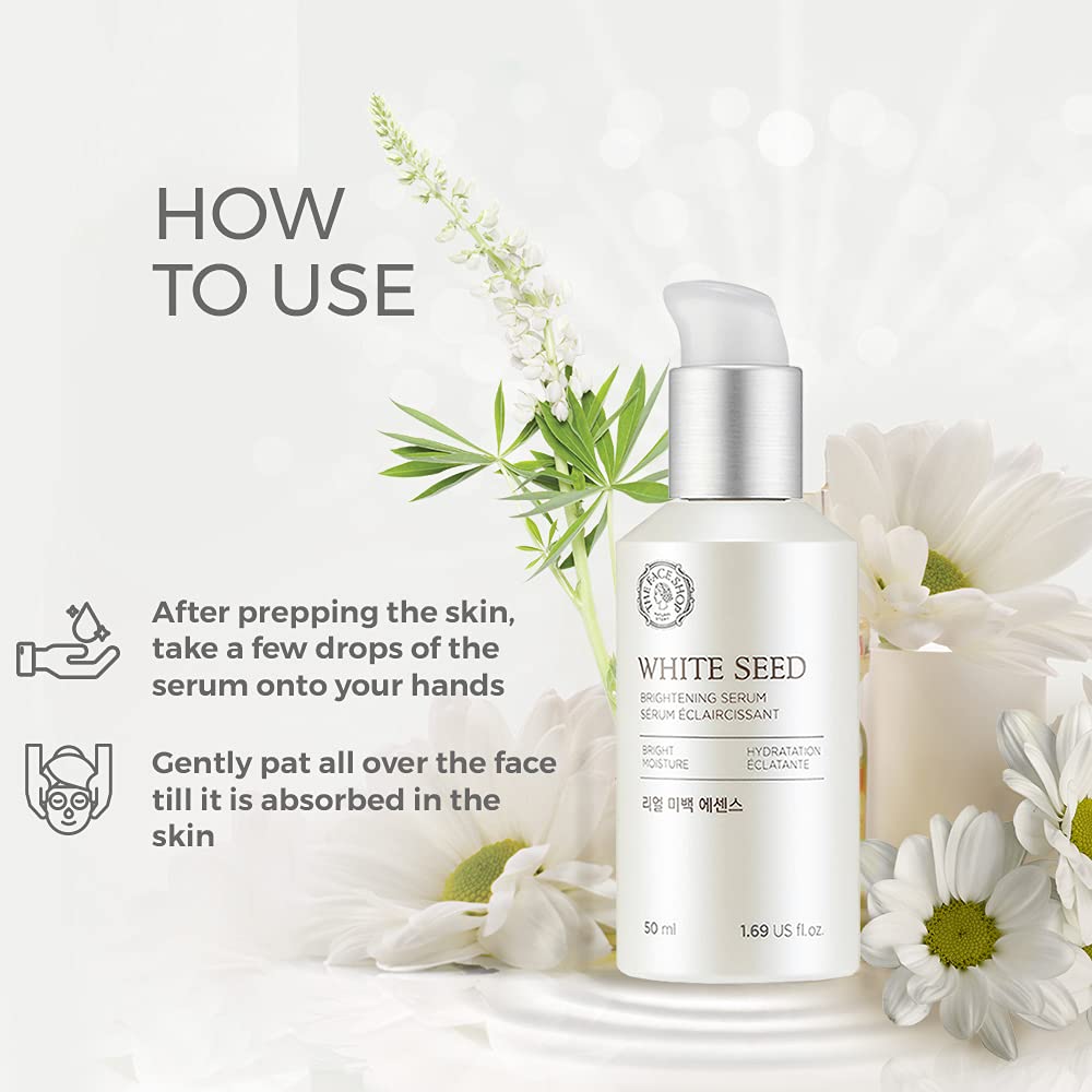 The Face Shop Whiteseed Serum texture swirls on skin with smooth feel
