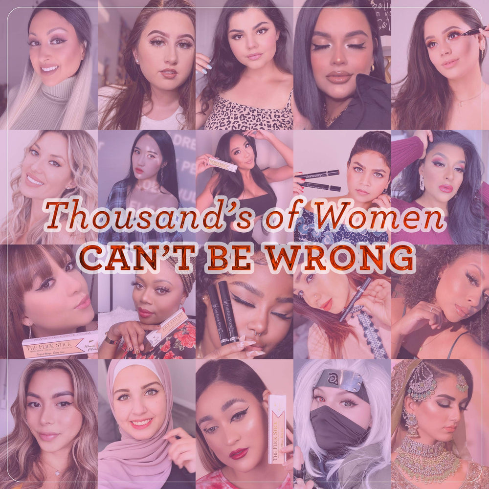 The Flick Stick Winged Eyeliner Stamp side-by-side wings demonstrate consistent results.