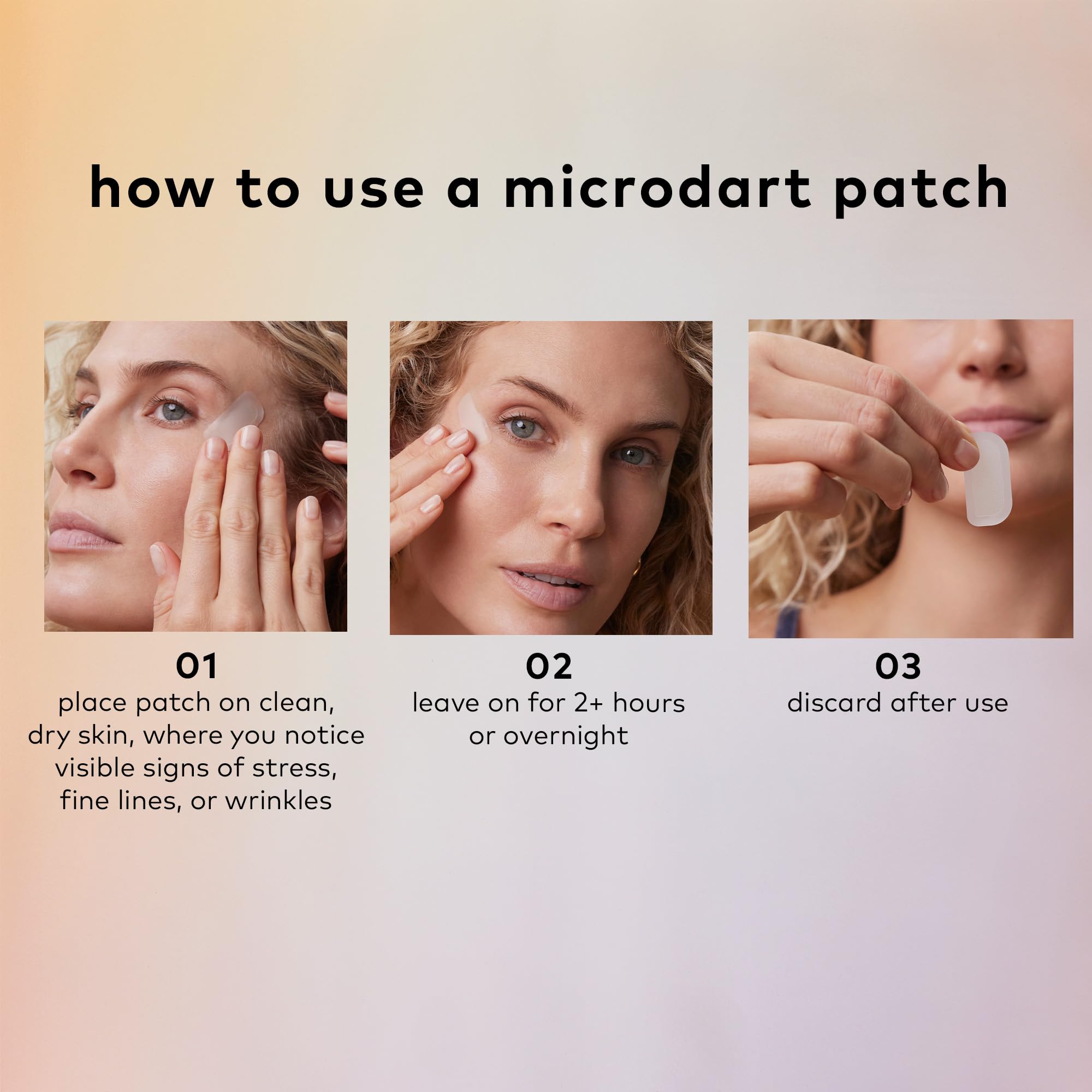 The Good Patch on clean skin demonstrates easy 2+ hour or overnight wear for maximum hydration.
