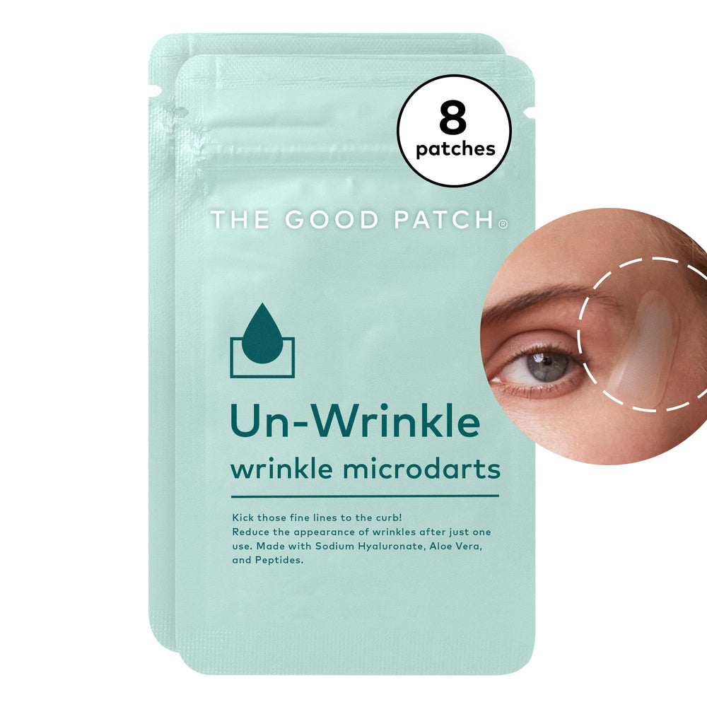 The Good Patch un-wrinkle microdart patch closeup—targets fine lines for a smoother look.