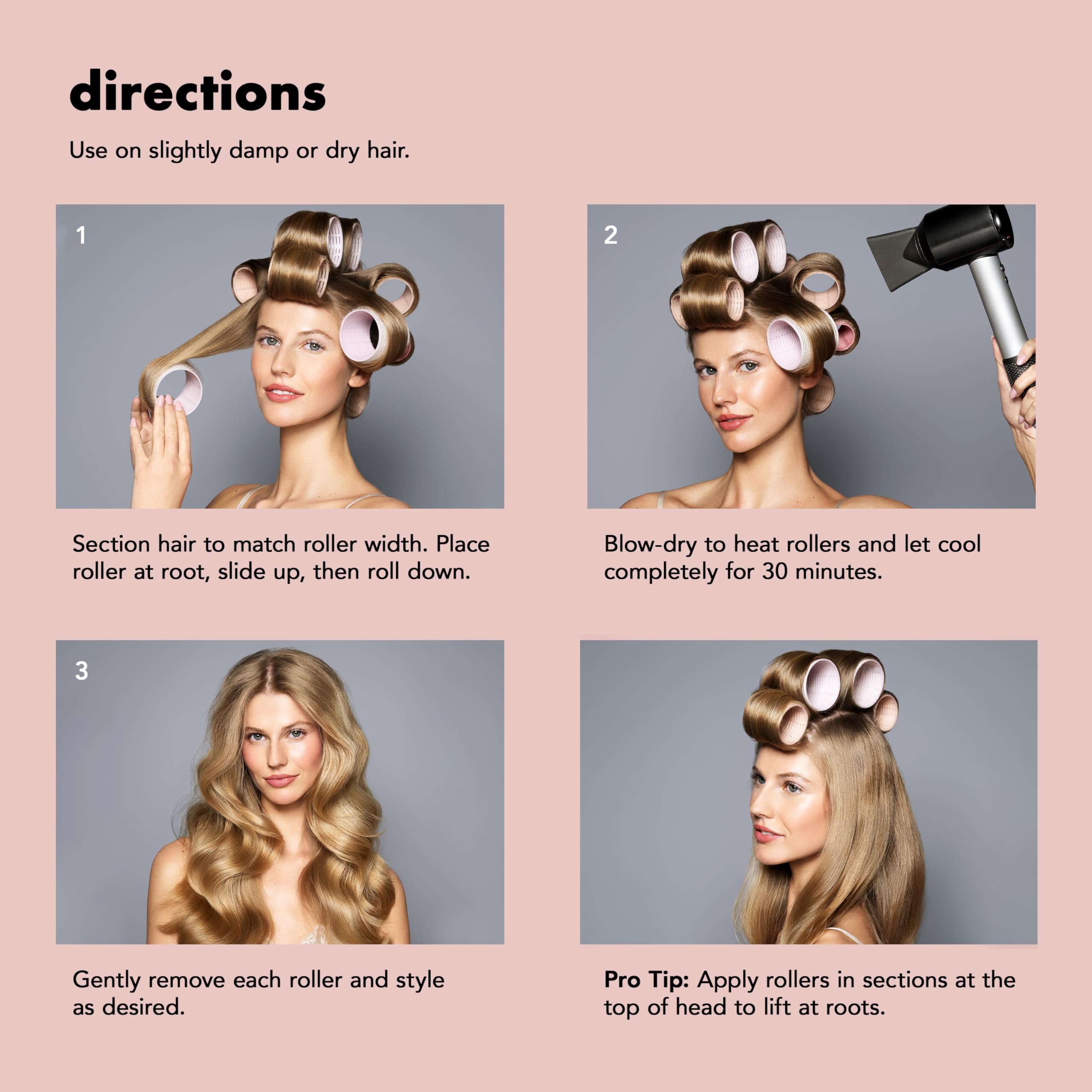 The Hair Edit ionic ceramic rollers reduce frizz while delivering smooth, lasting shine.