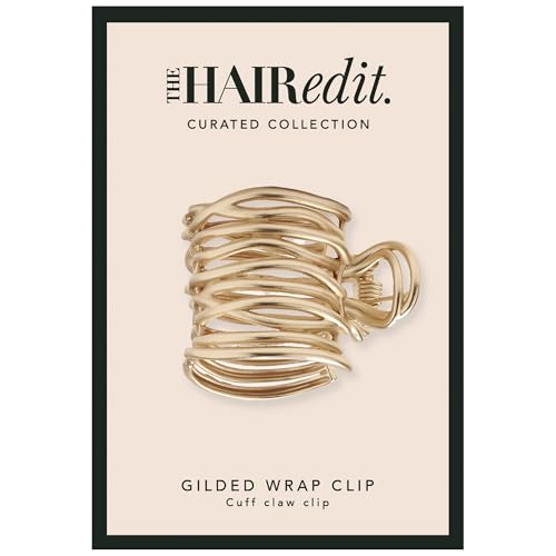 The Hair Edit gilded wrap ponytail cuff clip back view showcases durable wire cuff for lasting hold.
