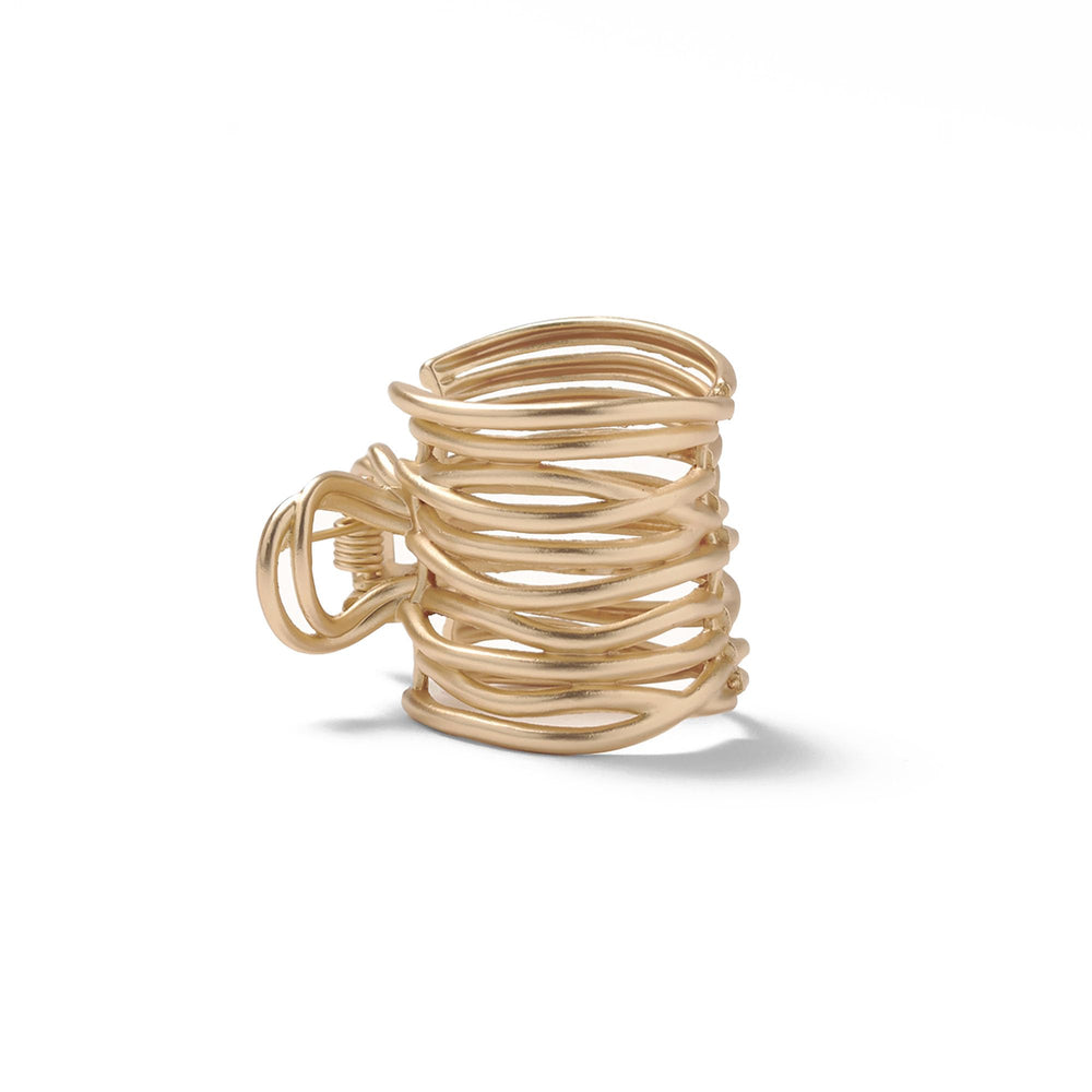 The Hair Edit gilded wrap ponytail cuff clip front view adds secure shine to everyday styles.