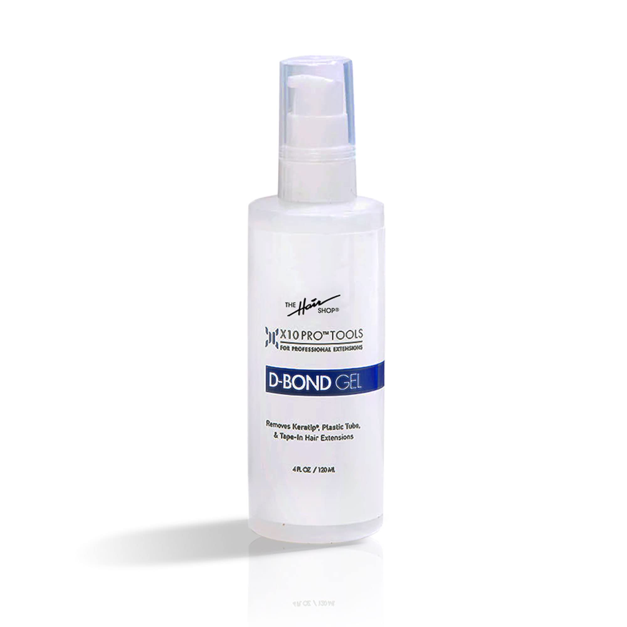 The Hair Shop X10 Pro-Tools D Bond Gel Remover bottle for easy bond removal