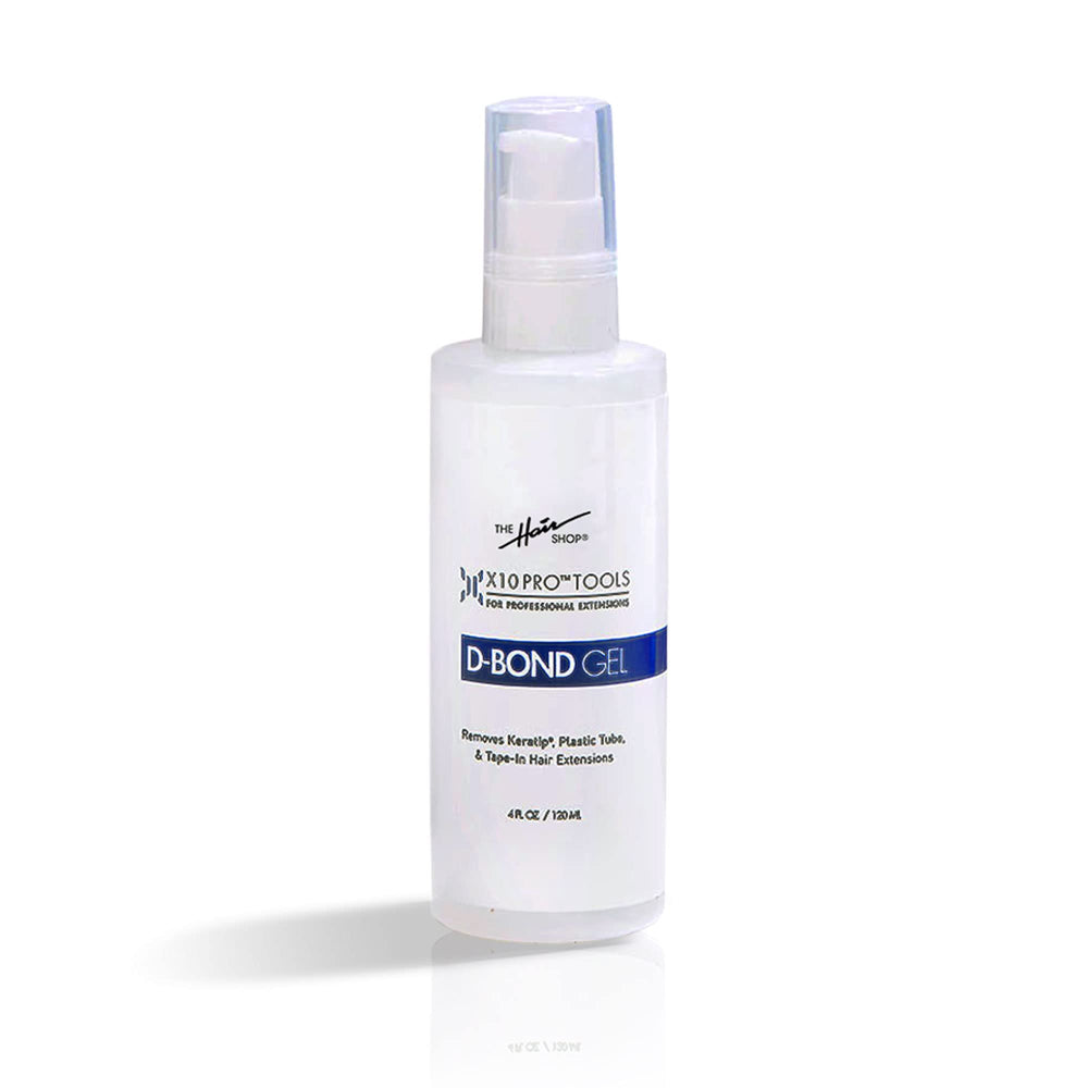 The Hair Shop X10 Pro-Tools D Bond Gel Remover bottle for easy bond removal