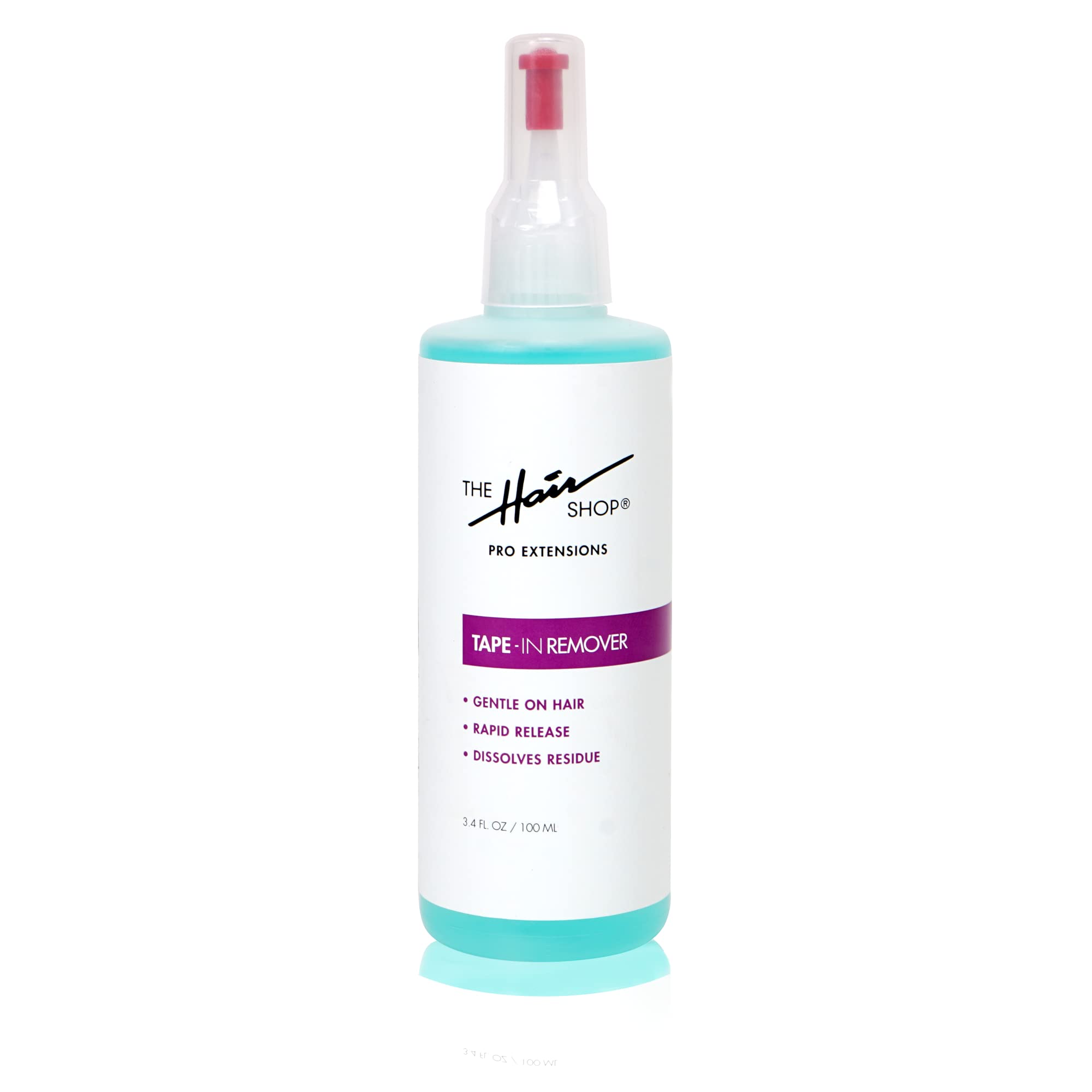 The Hair Shop X10 Pro-Tools remover bottle showcases fast bond removal with minimal residue.