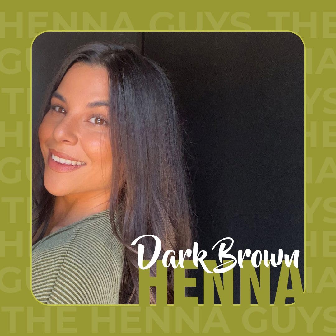 The Henna Guys dark brown hair color dye bottle ready for application
