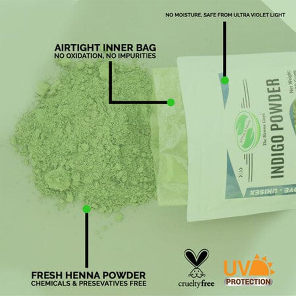 The Henna Guys Indigo Powder in mixing bowl ready for at-home dye